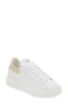 Valentino By Mario Valentino Fresia Moon Leather Sneaker In White Gold
