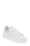 Valentino By Mario Valentino Fresia Moon Leather Sneaker In White Silver
