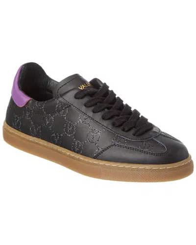 Valentino By Mario Valentino Giuditta Leather Sneaker In Black