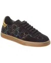 Valentino By Mario Valentino Giuditta Suede Sneaker In Black