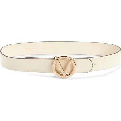 Valentino By Mario Valentino Giusy Bombe Leather Belt In Neutral