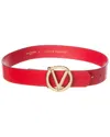 Valentino By Mario Valentino Giusy Leather Belt In Red