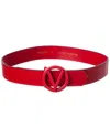 Valentino By Mario Valentino Giusy Leather Belt In Red