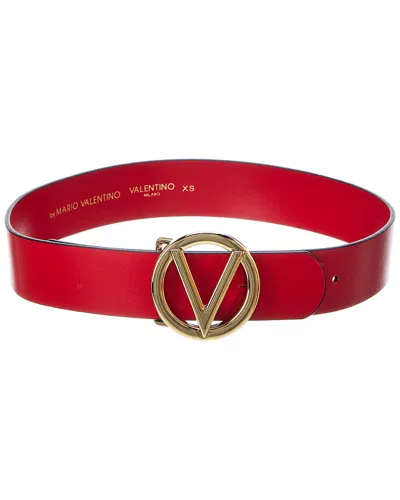 Valentino By Mario Valentino Giusy Leather Belt In Red