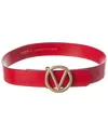Valentino By Mario Valentino Dolly Bombe Leather Belt In Red