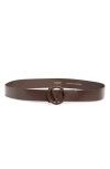 Valentino By Mario Valentino Giusy Vlogo Buckle Leather Belt