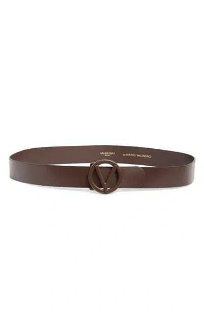 Valentino By Mario Valentino Giusy Vlogo Buckle Leather Belt