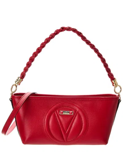Valentino By Mario Valentino Grace Signature Leather Shoulder Bag In Red