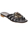 Valentino By Mario Valentino Greta Logo Slide Sandal In Black