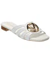 Valentino By Mario Valentino Greta Logo Slide Sandal In White