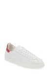 Valentino By Mario Valentino Guiditta Leather Sneaker In White Red