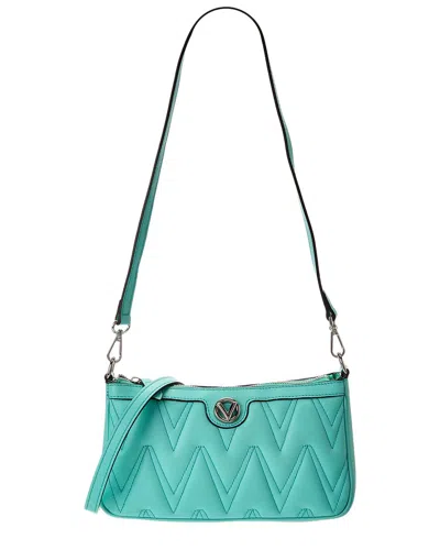 Valentino By Mario Valentino Jeanette Diamond Leather Shoulder Bag In Green