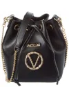 Valentino By Mario Valentino Jules Leather Bucket Bag In Black