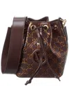 Valentino By Mario Valentino Jules Monogram Leather Bucket Bag In Red