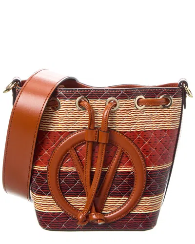 Valentino By Mario Valentino Jules Tresse Leather Bucket Bag