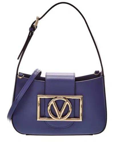 Valentino By Mario Valentino Kai Super V Leather Crossbody In Blue