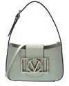 Valentino By Mario Valentino Kai Super V Leather Crossbody In Green