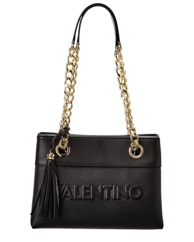 Valentino By Mario Valentino Kali Embossed Leather Shoulder Bag In Black