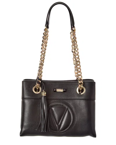 Valentino By Mario Valentino Kali Signature Leather Shoulder Bag In Black