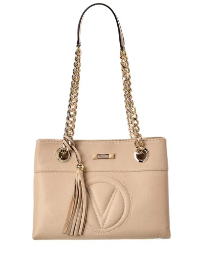 Valentino By Mario Valentino Kali Signature Leather Shoulder Bag In White