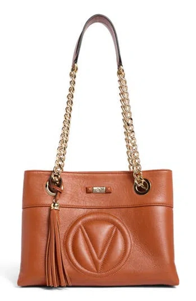 Valentino By Mario Valentino Kalo Signature Leather Tote Bag In Brown