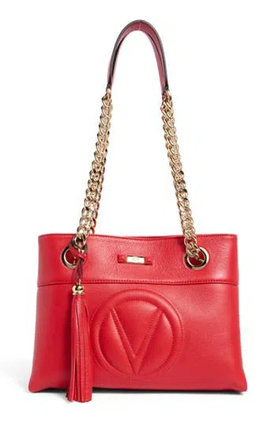 Valentino By Mario Valentino Kalo Signature Leather Tote Bag In Red
