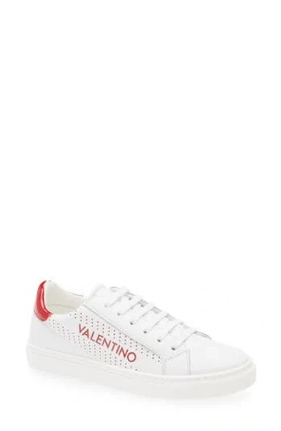 Valentino By Mario Valentino Kara Sneaker In White Red