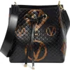 Valentino By Mario Valentino Karl Saint Tropez Monogram Leather Bucket Bag