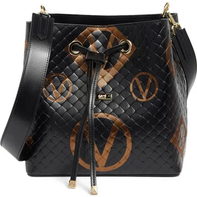 Valentino By Mario Valentino Karl Saint Tropez Monogram Leather Bucket Bag