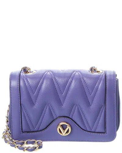 Valentino By Mario Valentino Lady Diamond Leather Crossbody In Blue