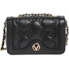 Valentino By Mario Valentino Lady Monogram Matelasse Crossbody Bag In Black