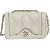 Valentino By Mario Valentino Lady Monogram Matelasse Crossbody Bag In Gray