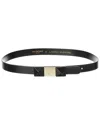 Valentino By Mario Valentino Lea Leather Belt In Black