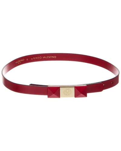 Valentino By Mario Valentino Lea Leather Belt In Red