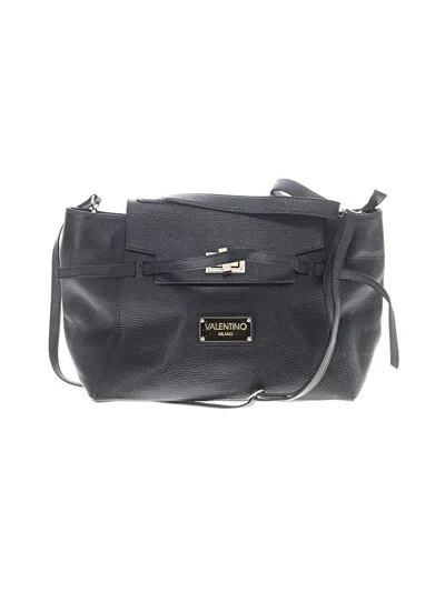 Pre-owned Valentino By Mario Valentino Leather Satchel In Black
