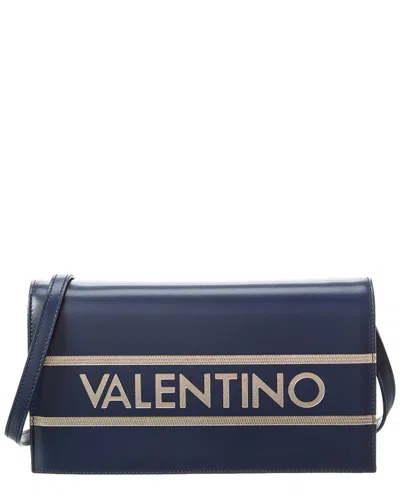 Valentino By Mario Valentino Lena Lavoro Leather Shoulder Bag In Blue