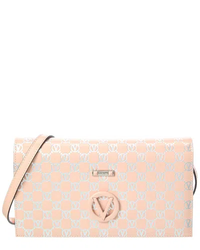 Valentino By Mario Valentino Lena Monogram Leather Shoulder Bag In Pink