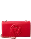 Valentino By Mario Valentino Lena Signature Leather Shoulder Bag In Red