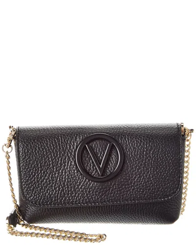 Valentino By Mario Valentino Lilou Dollaro Leather Crossbody In Black