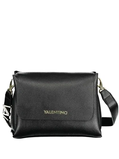 Valentino By Mario Valentino Logo-lettering Grained Crossbody Bag In Black
