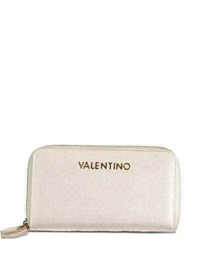 Valentino By Mario Valentino Logo-lettering Zip-around Wallet In Neutral