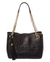 Valentino By Mario Valentino Luisa Embossed Leather Shoulder Bag In Black