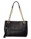 Valentino By Mario Valentino Luisa Embossed Leather Shoulder Bag In Black