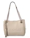 Valentino By Mario Valentino Luisa Embossed Leather Shoulder Bag In Grey