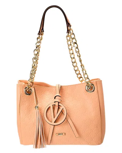 Valentino By Mario Valentino Luisa Medallion Leather Shoulder Bag In Pink