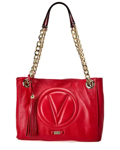 Valentino By Mario Valentino Luisa Signature Leather Shoulder Bag In Red