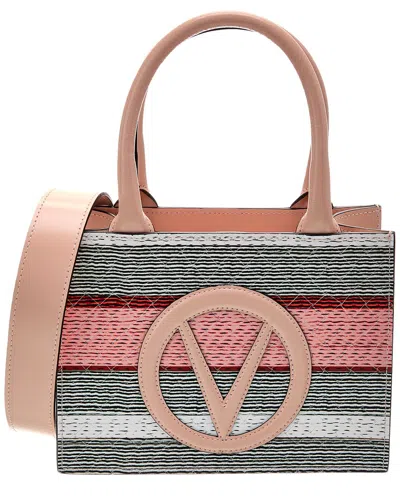 Valentino By Mario Valentino Marie Tresse Leather Tote In Pink