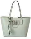 Valentino By Mario Valentino Marion Super V Leather Tote In Green