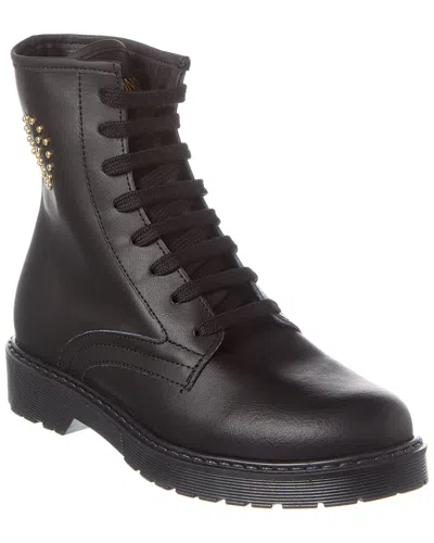 Valentino By Mario Valentino Marti Leather Boot In Black