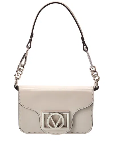 Valentino By Mario Valentino Maxime Super V Leather Shoulder Bag In Grey